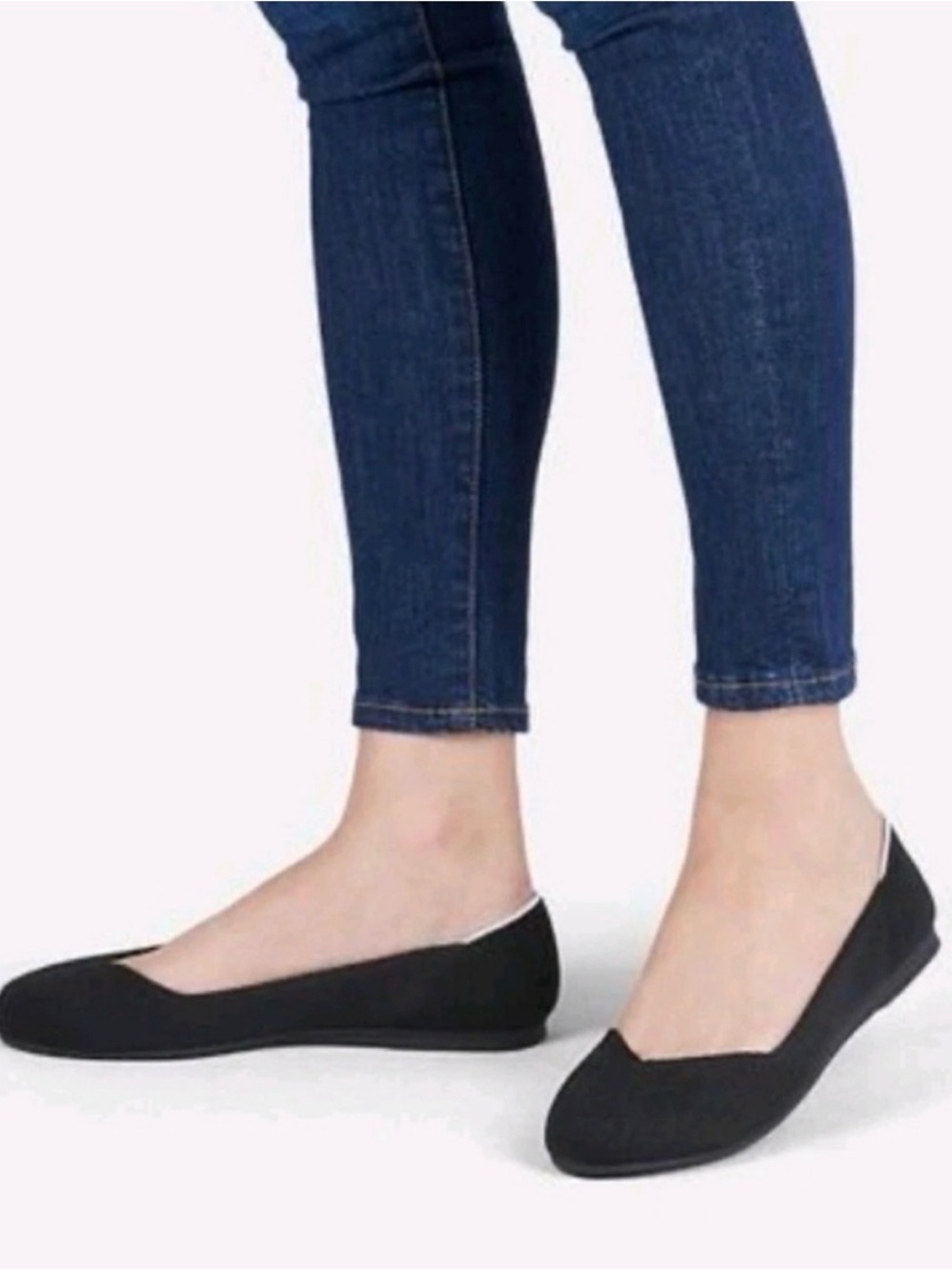 Rothy's Retired Black White Halo Women's Ballet Round Toe Flats 9